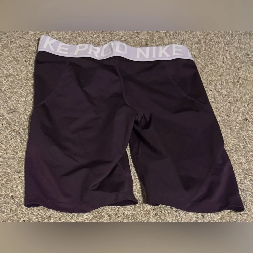 Purple Nike Pro Compression Shorts - Picture 3 of 4